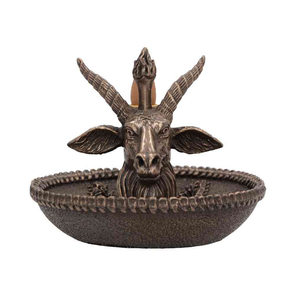 Nemesis Now - Baphomet's Wealth 13cm Backflow Incense burner - Bronze coloured